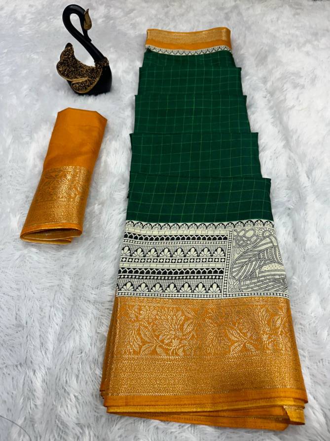 Sf 689 Mangalagiri Dola Rich Kalamkari Pallu Designer Sarees Wholesale Price In Surat